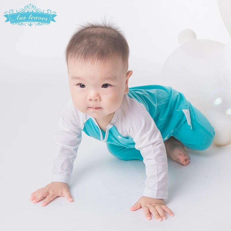 Ausleaves澳之叶婴儿连体衣春夏款宝宝哈衣长袖婴童爬爬服新生儿