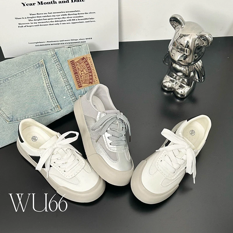 休闲女鞋夏季透气新款2025爆款网面徳训鞋女厚底百搭时尚运动板鞋