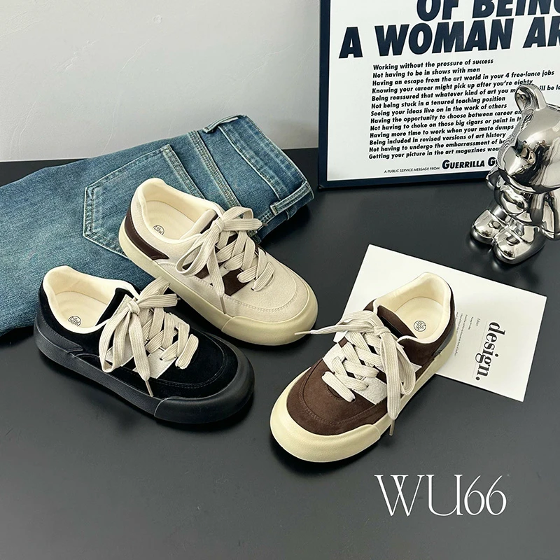美拉德棕厚底休闲鞋女2024新款爆款百搭板鞋子女面包鞋时尚运动鞋