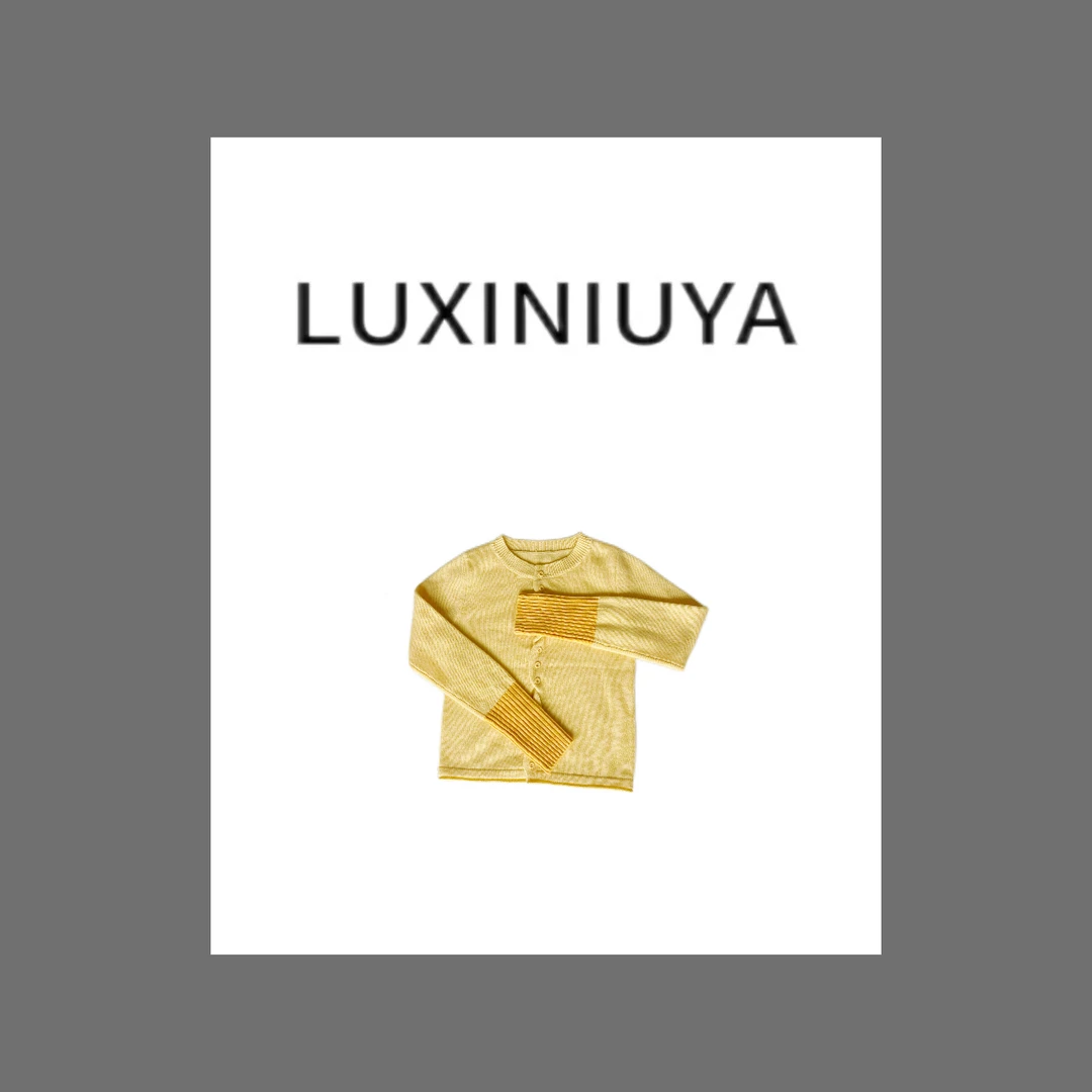 【LUXINIUYA】撞色拼袖毛衣 100%羊毛上衣时尚#CX2133