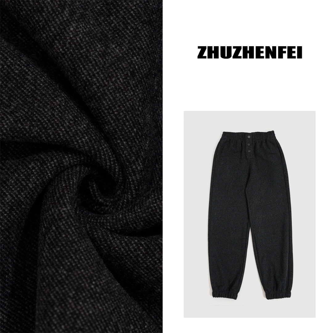 ZHUZHENFEI【棉羊毛裤】三色秋冬休闲百搭显瘦宽松收口卫裤Z344073