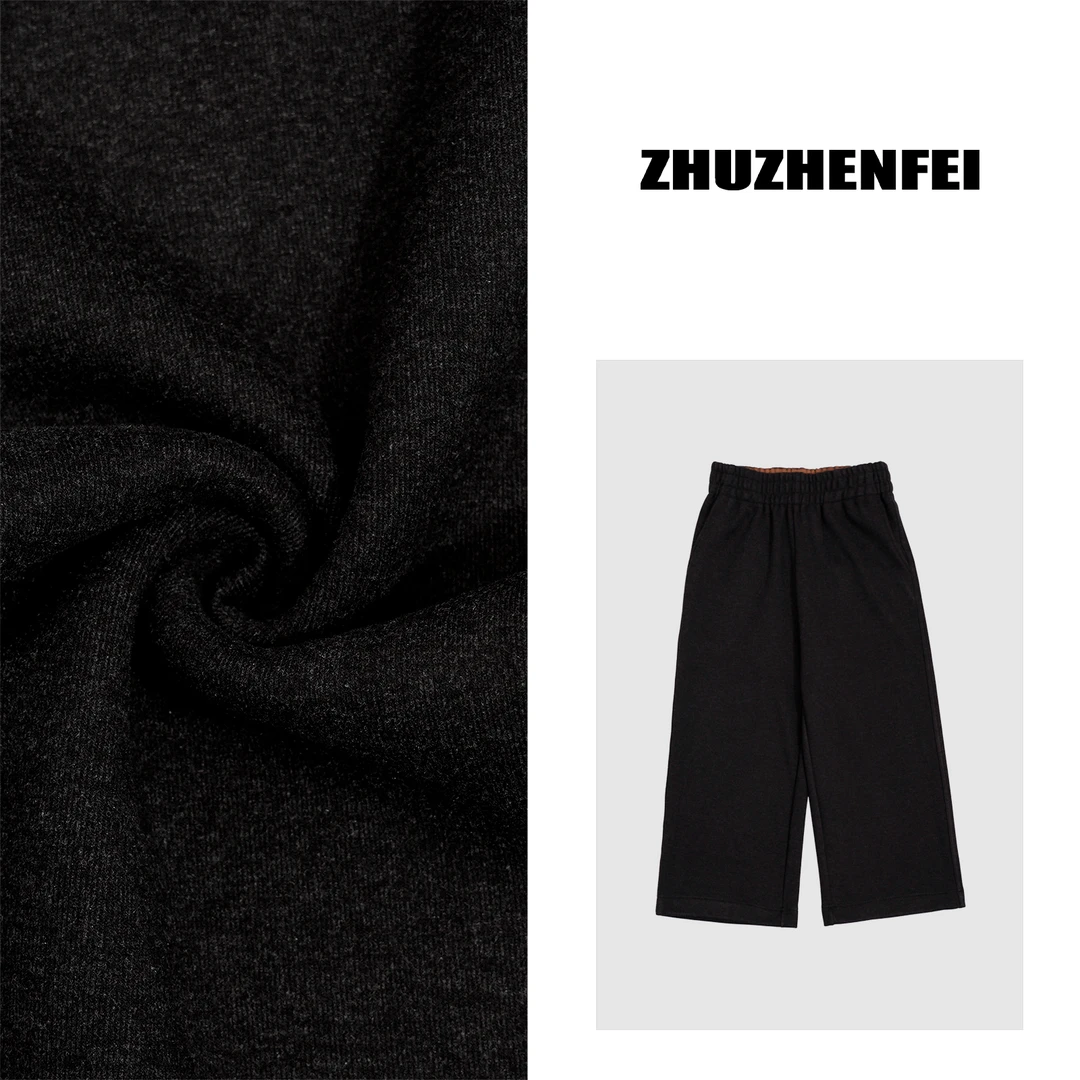 ZHUZHENFEI【重塑经典】两色加绒加厚休闲显瘦松紧腰九分裤Z344117