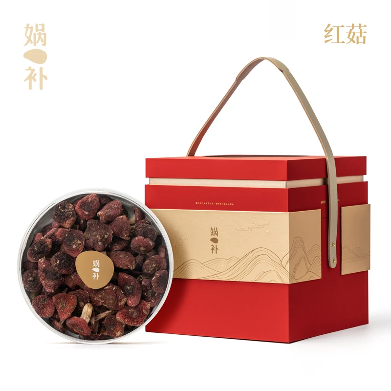 【娲补】福建三明农家食用蓝底正红红菇深山生长煲汤干货特产干香菇