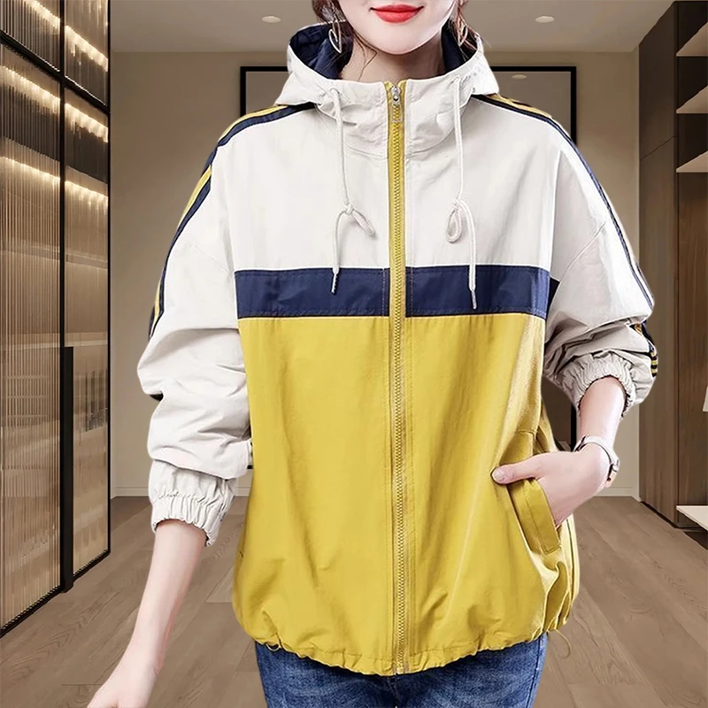 2025夏季新款大码防晒衣女款外穿休闲户外透气防晒服连帽薄款外套