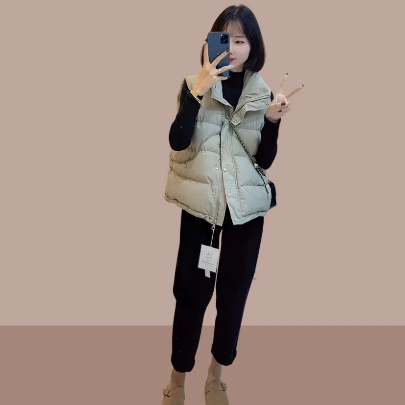 时尚减龄显瘦马甲外套女士2025秋冬季新款休闲保暖小个子短款马夹