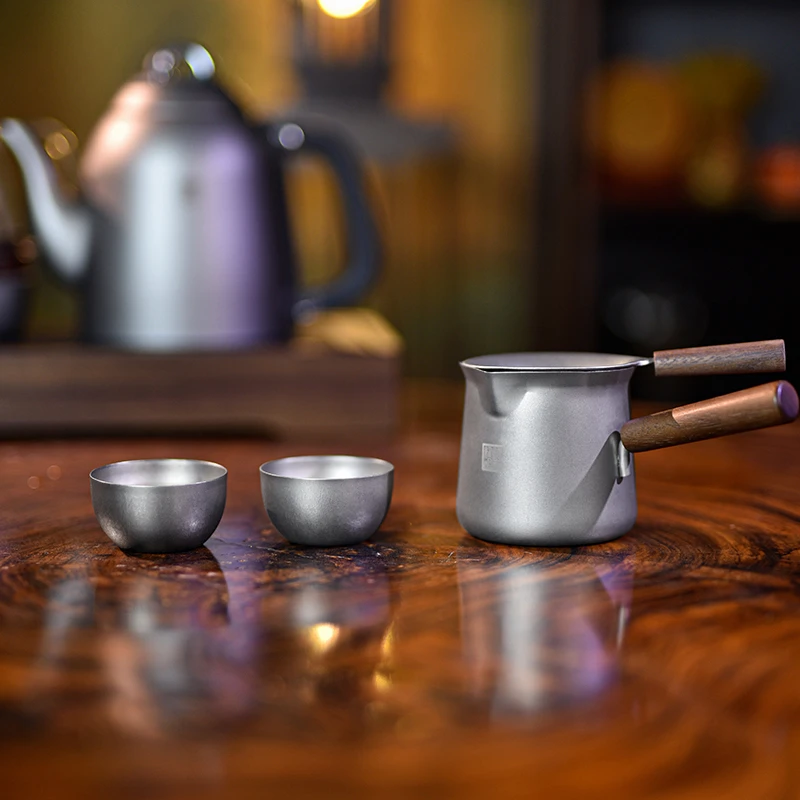 TILIVING/钛立维纯钛茶具四件套-公道杯+茶漏+品茗杯*2