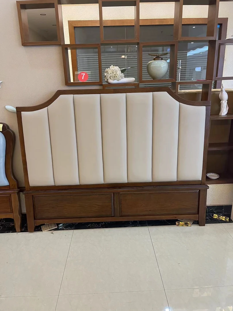 2109美式白蜡木实木床欧式成套大床1.8米双人床卧室家具婚床主卧