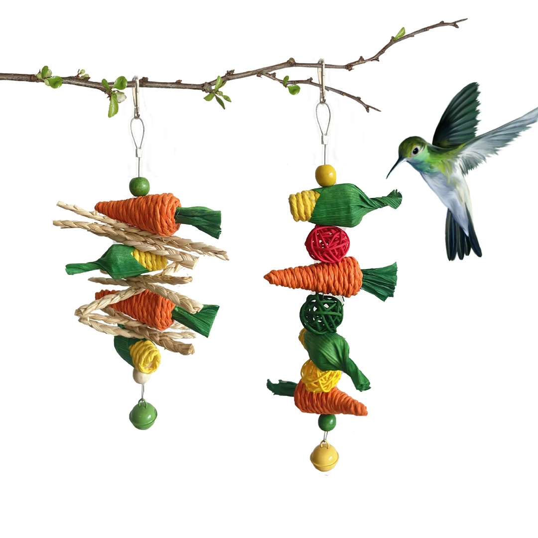 鹦鹉鸟类玩具仓鼠啃咬玩具兔子龙猫磨牙串小宠鸟玩具鸟笼摆件