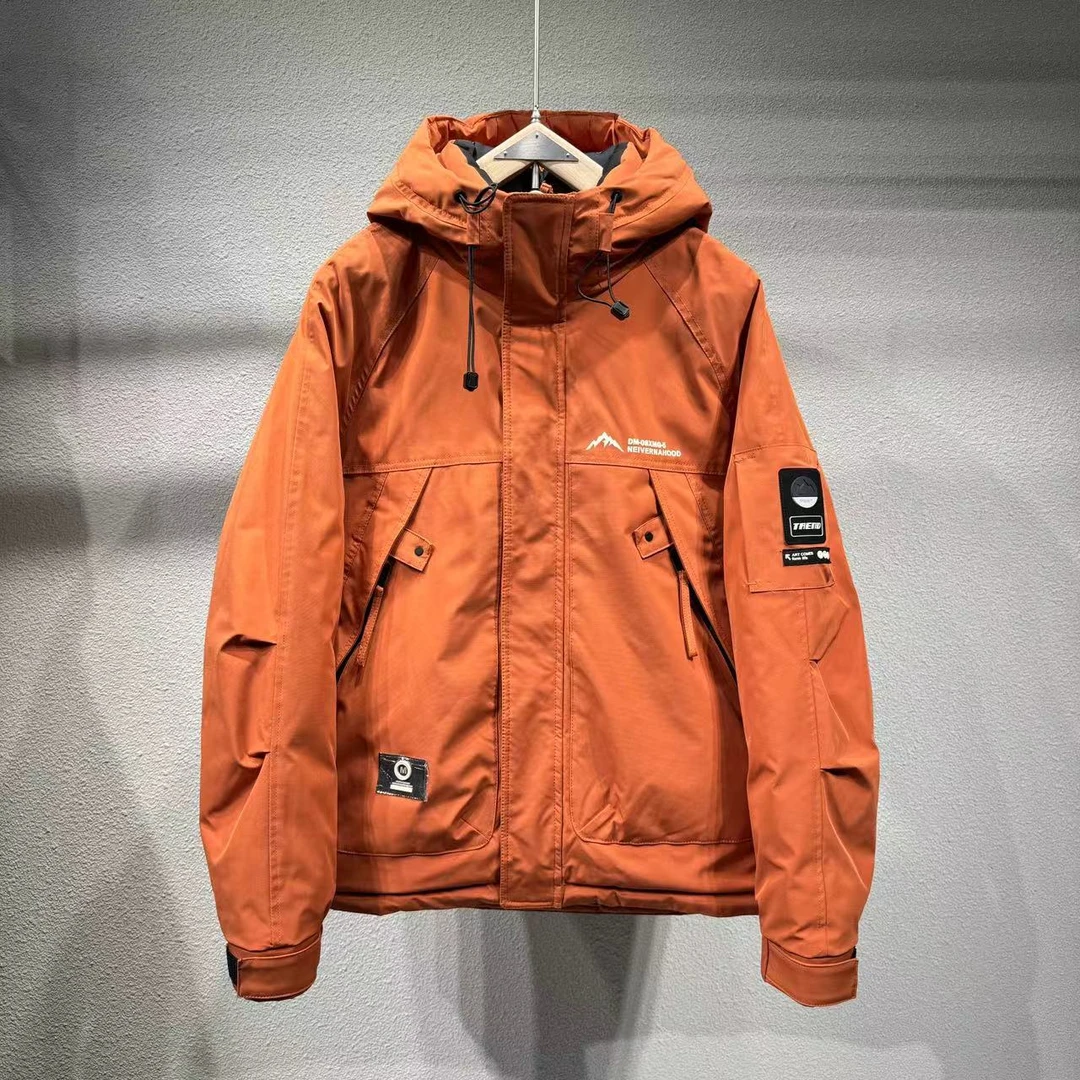 《御寒雪山》冬季连帽工加厚冲锋衣外套-203