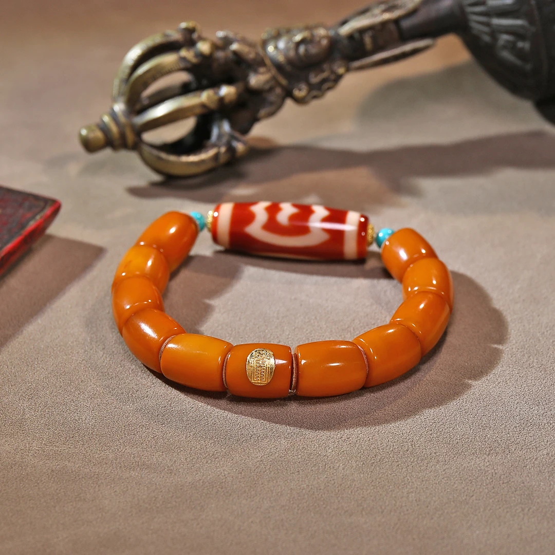 金福令大鹏鸟蜜蜡手链S30499-11