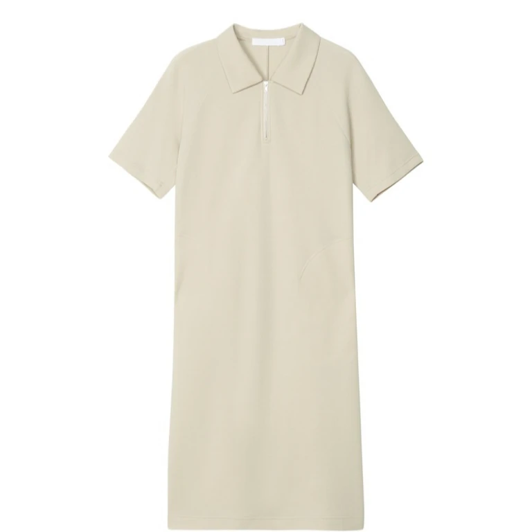 Norike/Norike双面针织布翻领连衣裙NK4231