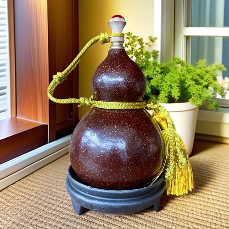 063非遗大漆工艺酒水葫芦（350ML左右）