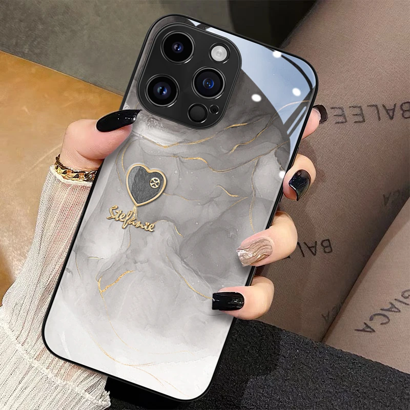 苹果14华为oppo/vivo水墨爱心手机壳高级感iphone14promax高端女