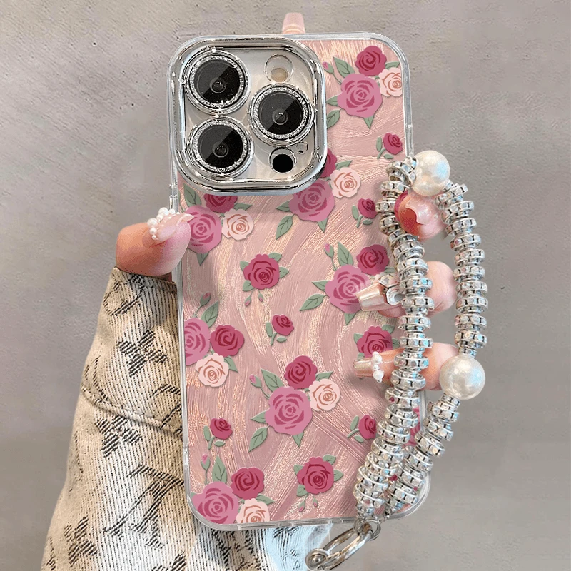 复古满屏碎花适用苹果vivo华为oppo小米iPhone15精孔羽纱纹手机壳