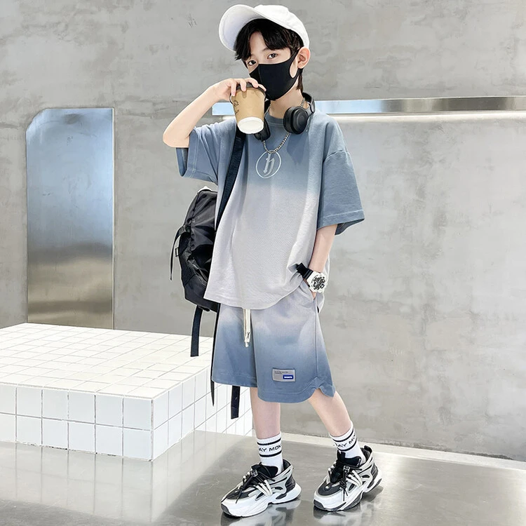男童夏装套装大童夏款2023新款童装男孩夏季运动洋气时髦潮牌网红