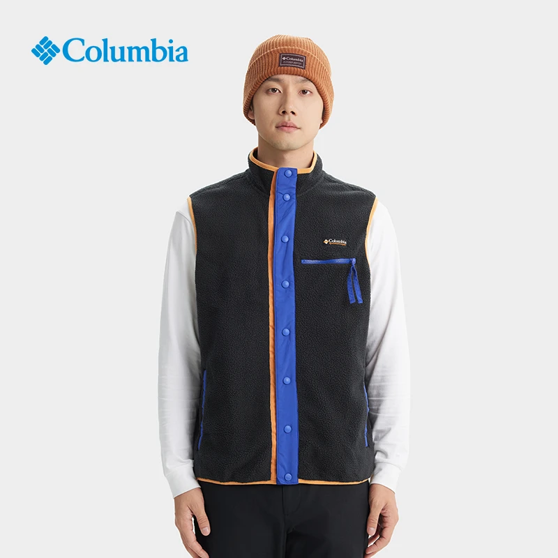 Columbia哥伦比亚户外秋冬款男子ICON复古立领抓绒马甲背心AE8867