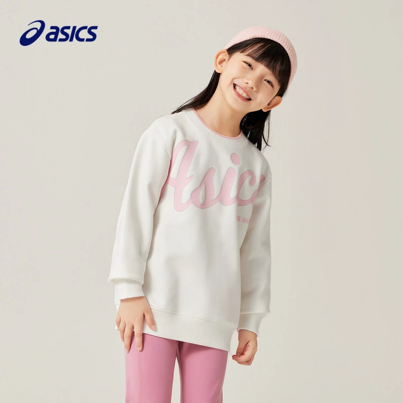 ASICS/亚瑟士儿童童装女童针织长袖宽松长袖圆领卫衣334221214063