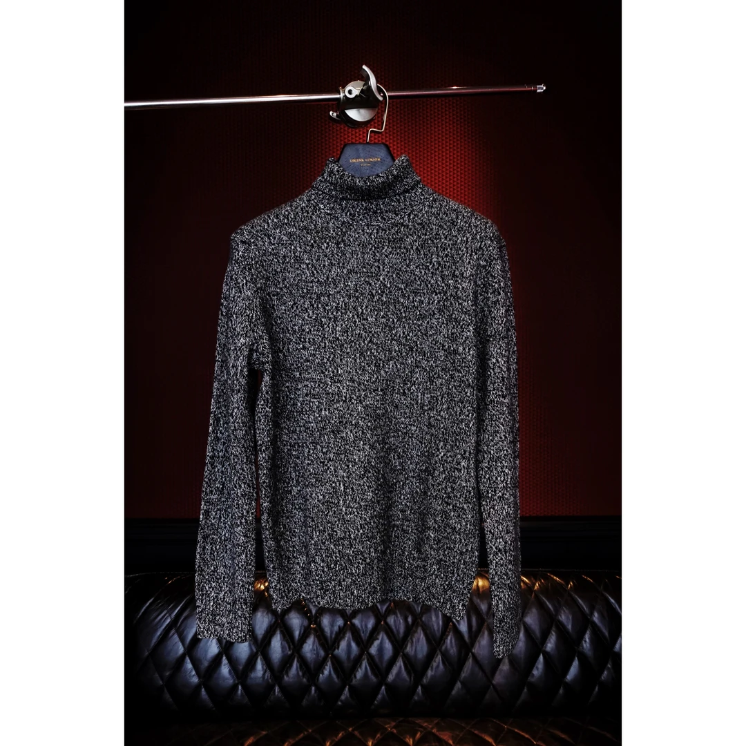 DRUNKCORNER 混色高领羊毛针织衫长袖秋冬百搭