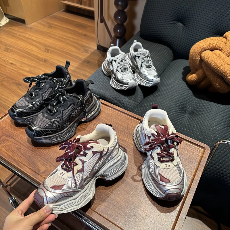 【范小洛】小个子厚底老爹鞋时尚秋季内增高9cm新款休闲女鞋28281