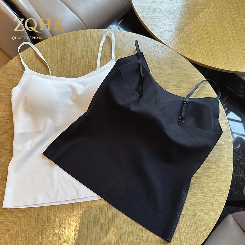【ZQHK】子琪品牌夏季新款 百搭亲肤打底吊带背心抹胸上衣美背