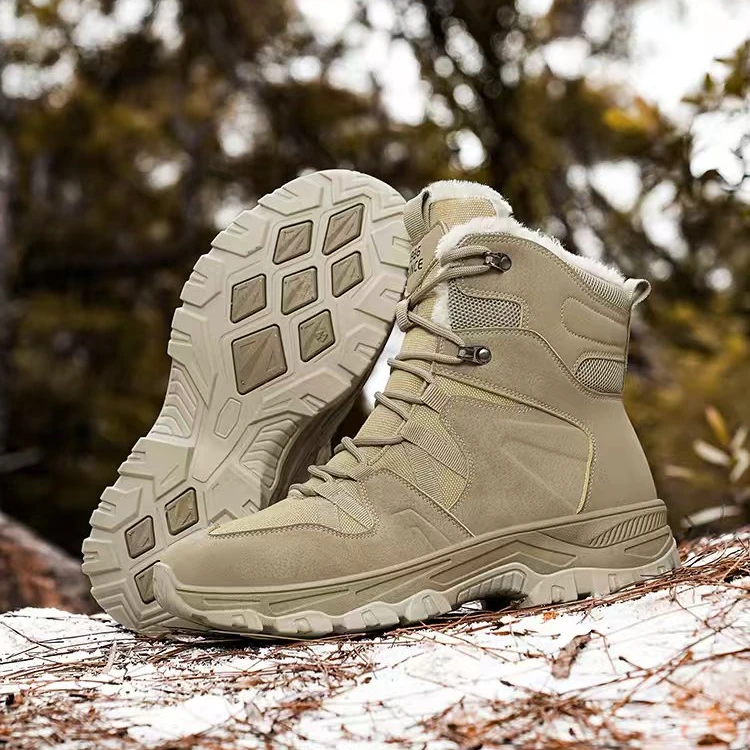 2024男士冬季新款户外登山加绒高帮马丁鞋棉鞋E507