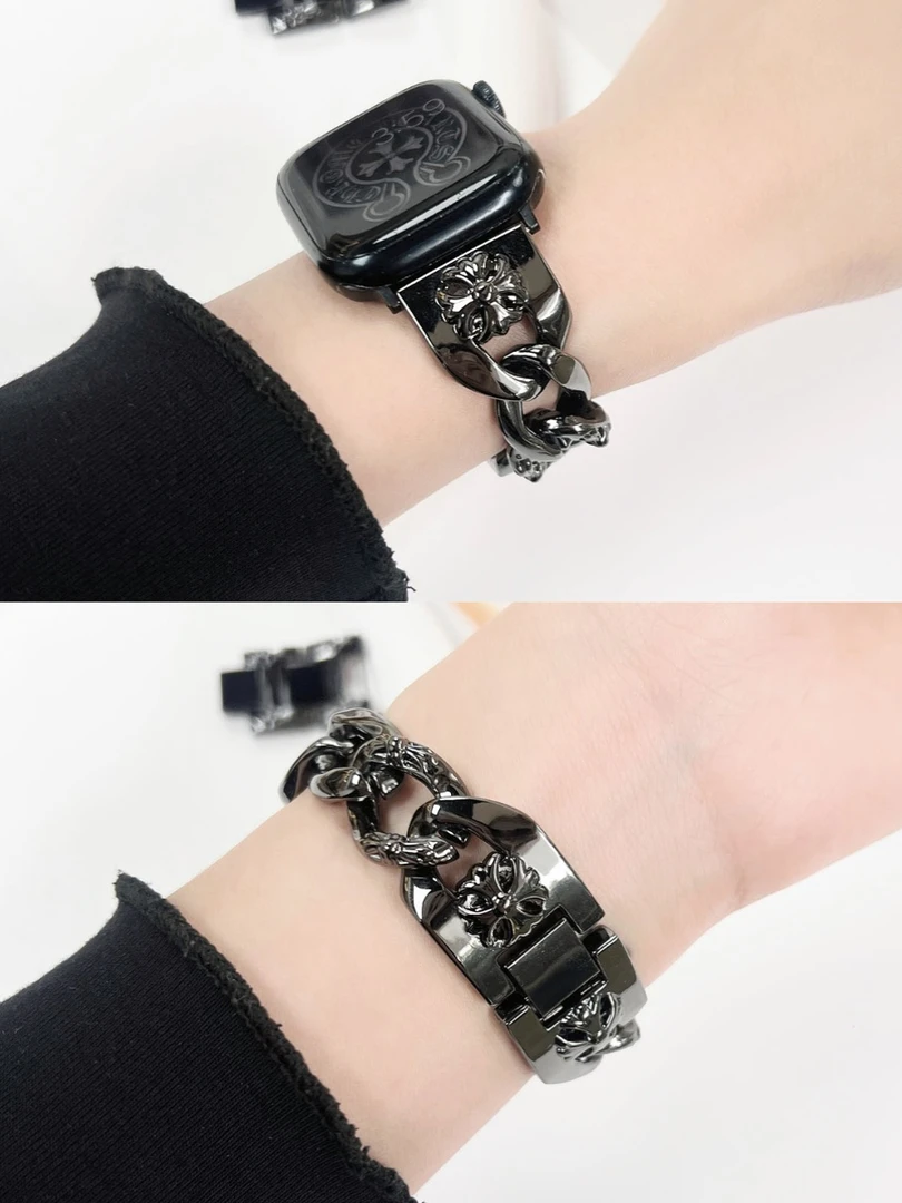新款苹果手表s9表带女士iwatchs8克罗心applewatchse手表带ultra2