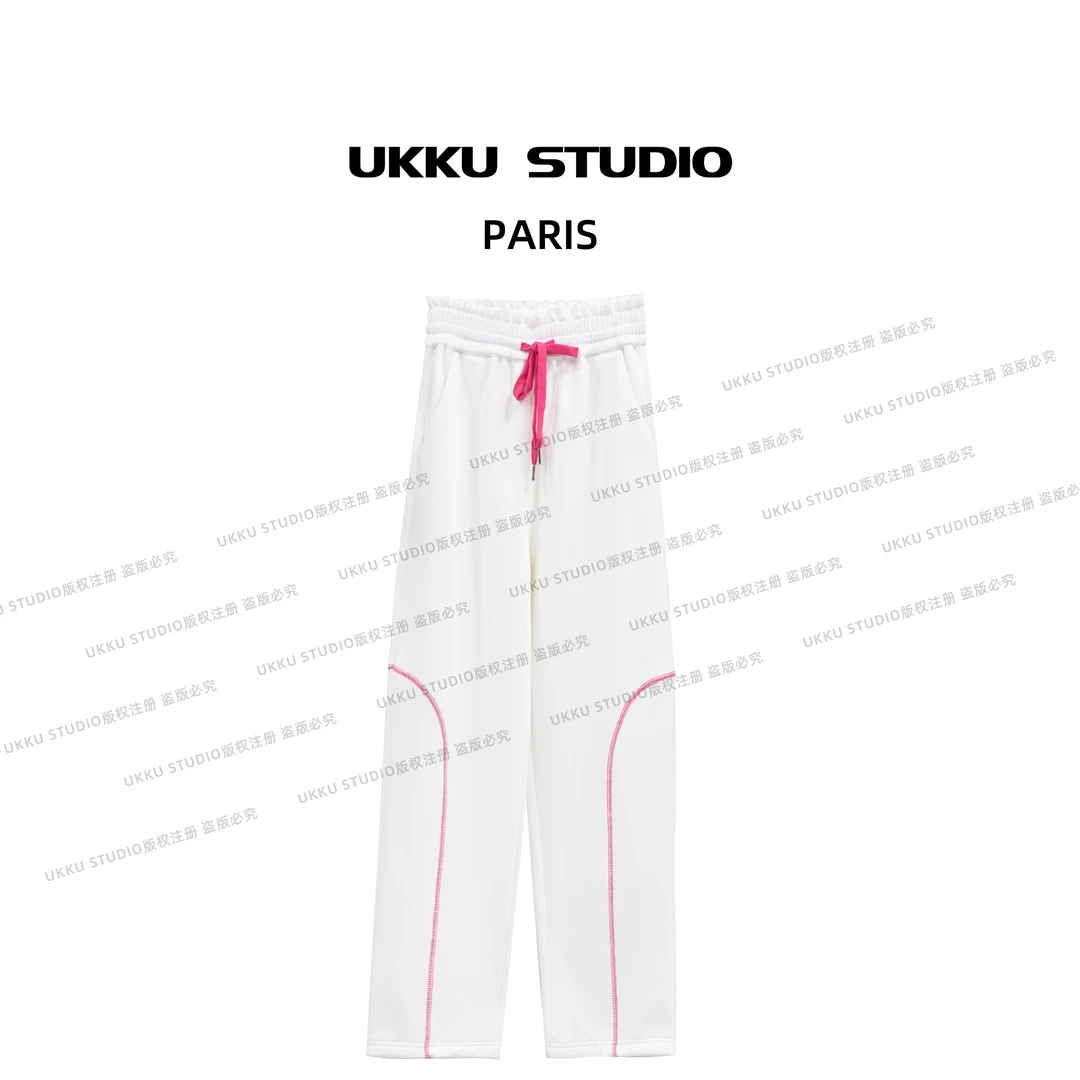 【UKKUSKUDIO】时尚女士设计师款潮牌个性高级感显瘦弯刀卫裤512890