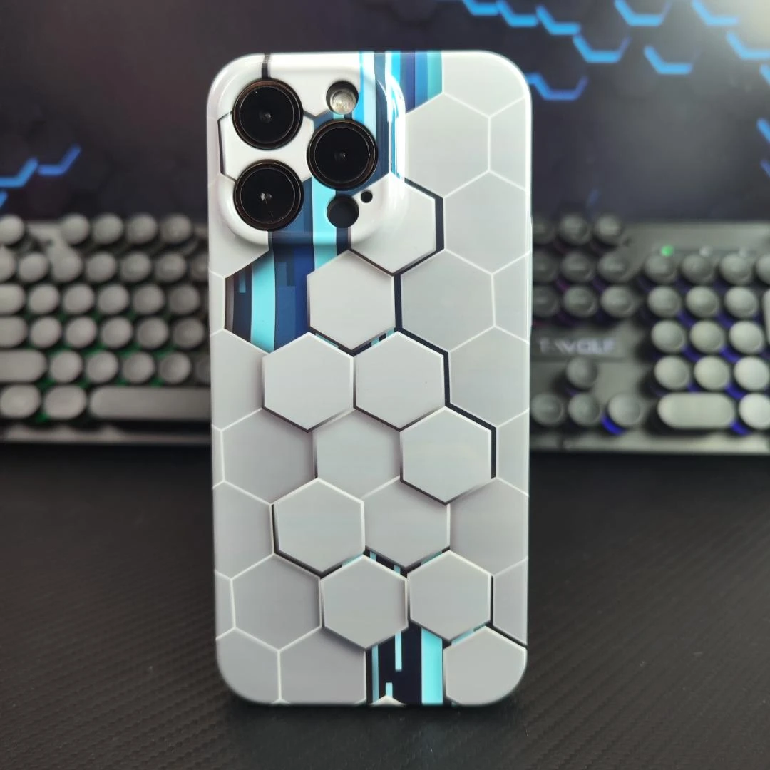 3D蜂窝立体菲林壳适用苹果/华为/荣耀/vivo/oppo/小米全包手机壳
