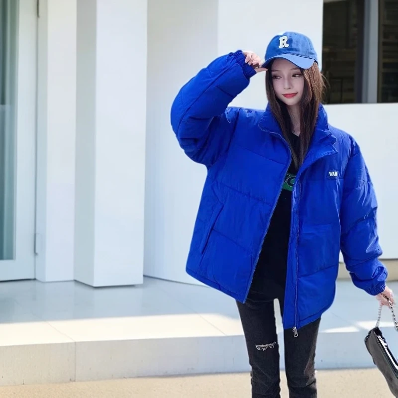 棉服女款冬季潮流宽松洋气保暖面包服简单大方百搭棉服外套