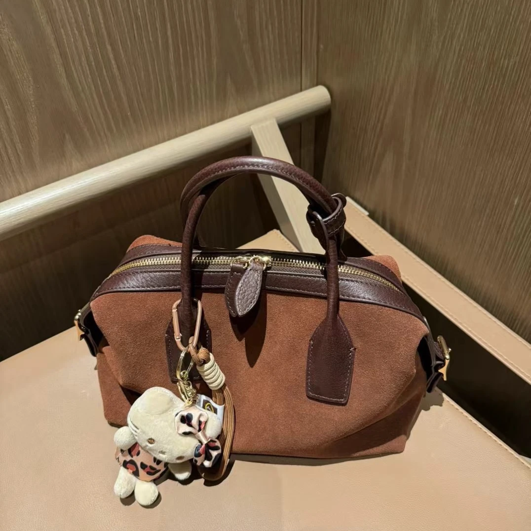 摩卡色 2024秋冬新款磨砂枕头手提包6206