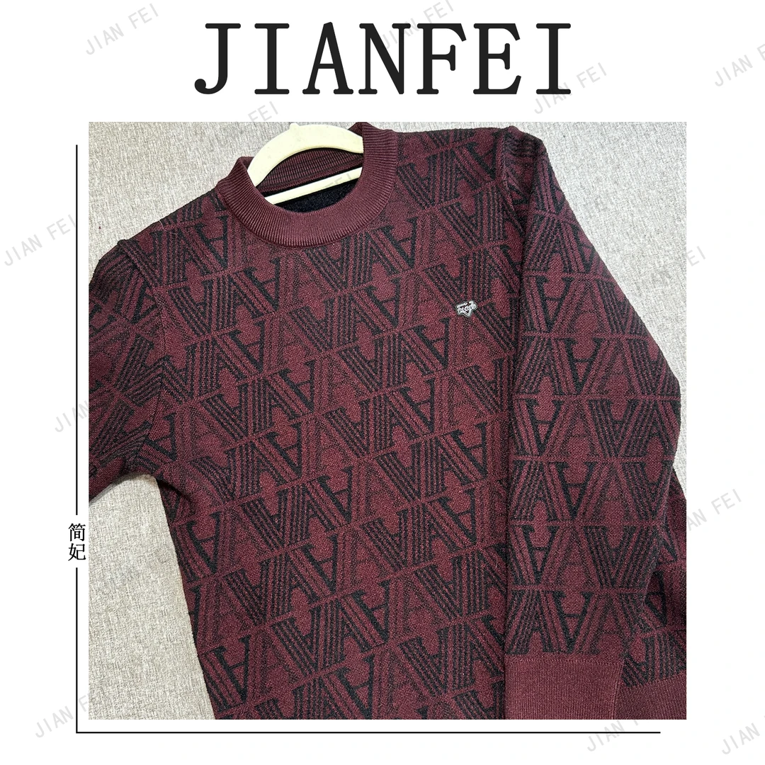 JIANFEI/简妃SNK703  男士针织打底衬衫时尚休闲百搭秋冬长袖圆领