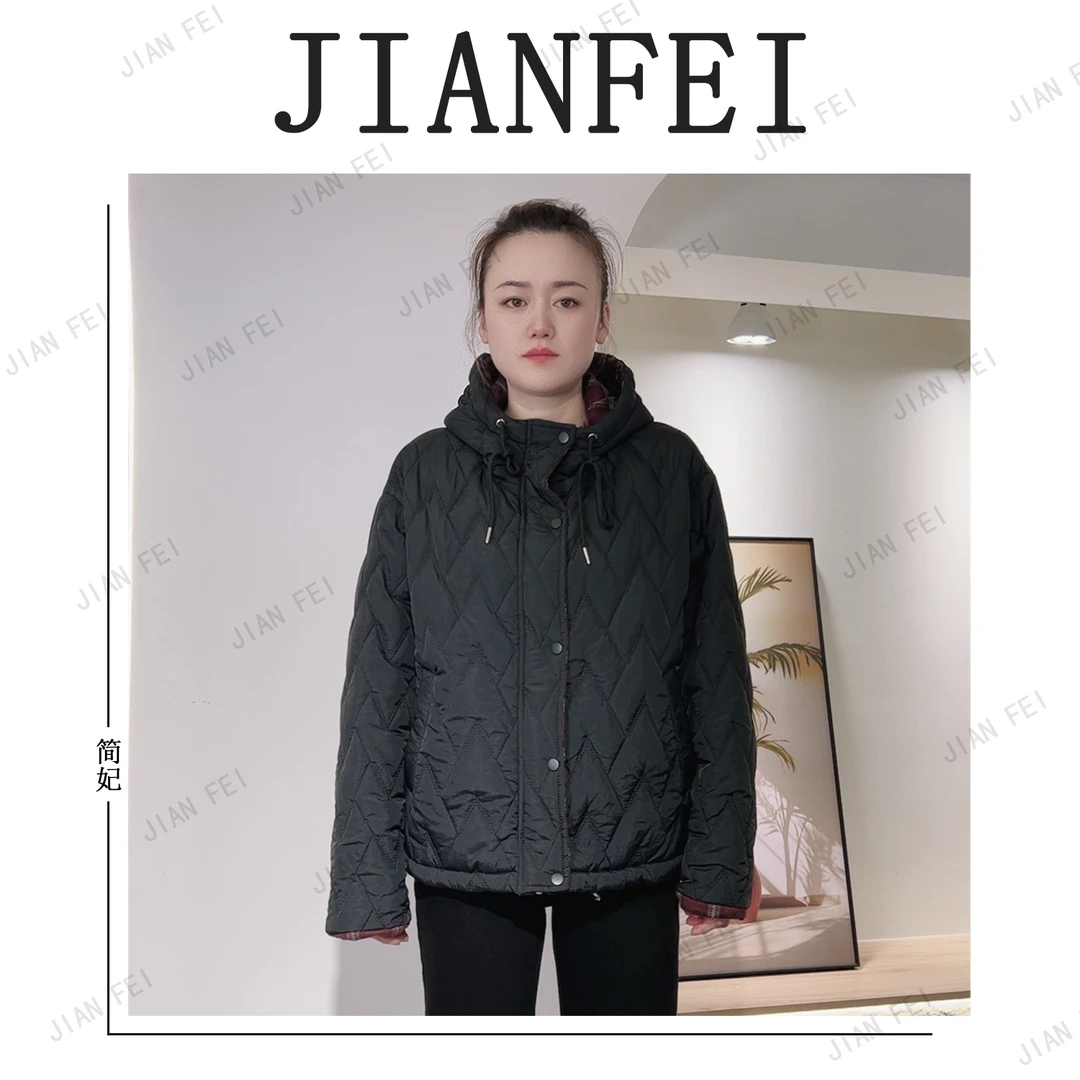 JIANFEI/简妃A8738 女士外套时尚休闲 宽松百搭气质潮流格子秋冬