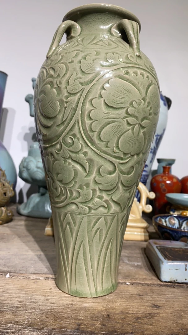 耀州#清脆淡雅#吉祥缠枝花刀工洒脱流畅