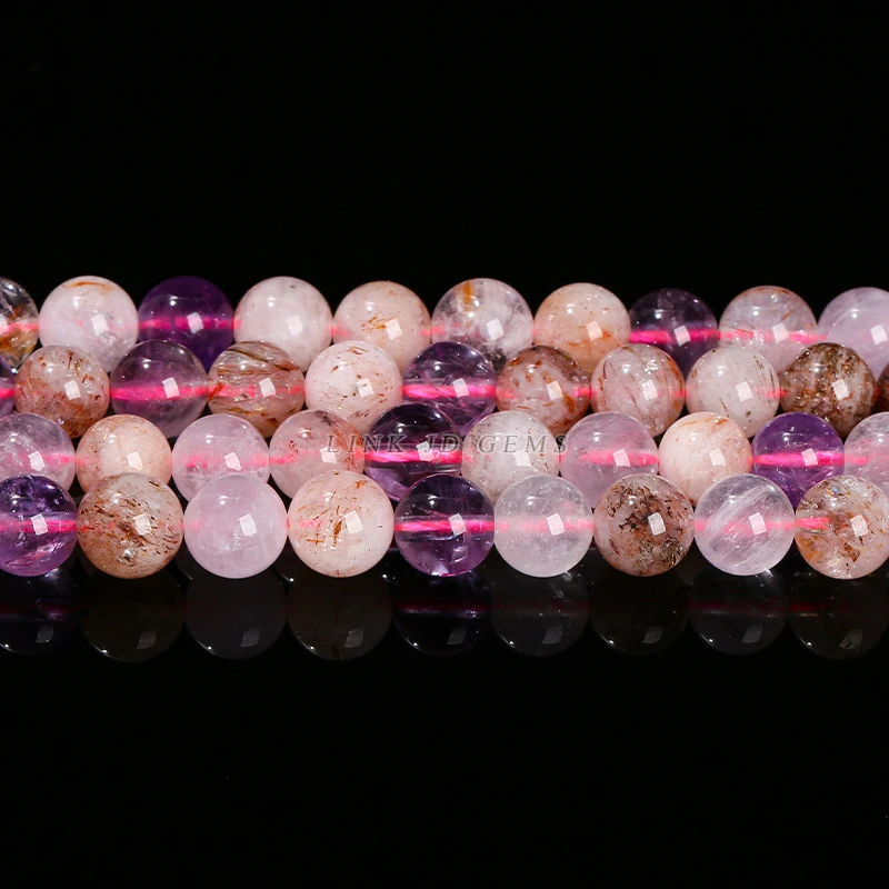 【A54】天然紫超七散珠diy饰品配件项链半成品手工多样性发一