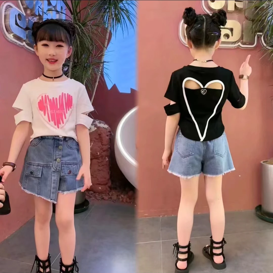 女童休闲套装6-12岁夏款中大童网红时髦甜酷女孩炸街百搭两件套潮
