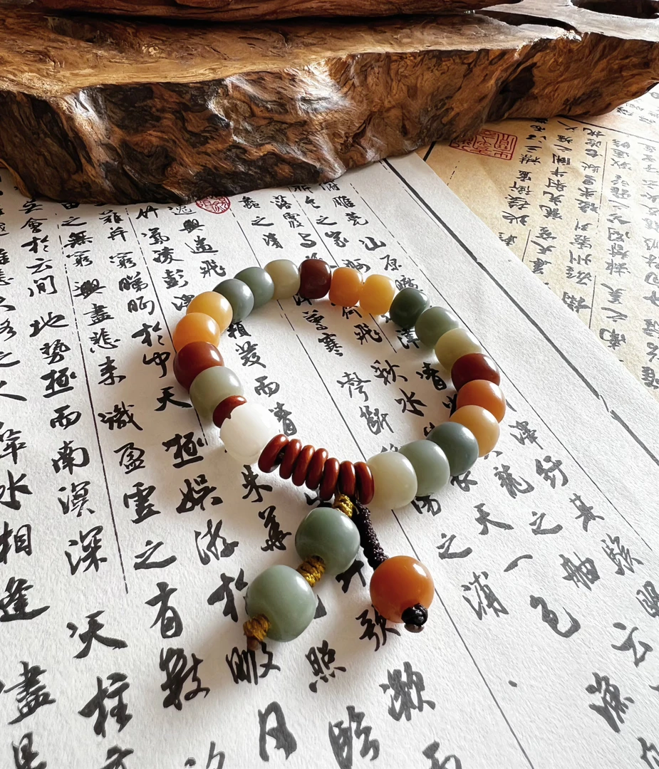 玲珑多宝菩提单圈绕指柔白玉菩提天然菩提手串福利款