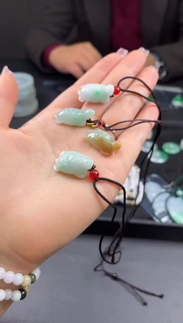 【闪购商品】翡翠颈饰未镶嵌金钱龟（随机发）