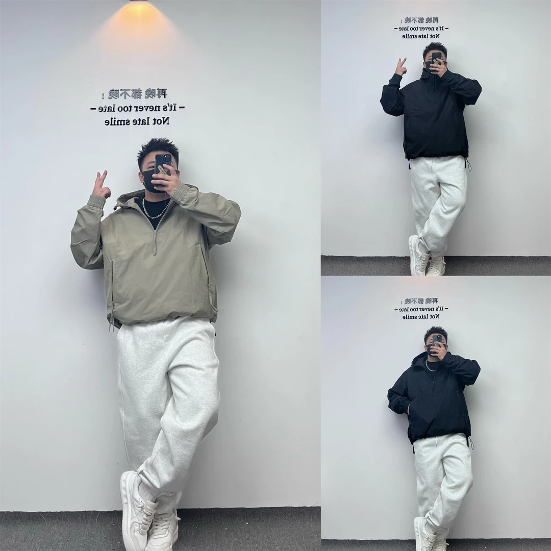 【2405】Cityboy大码连帽春秋夹克 半拉链调性户外技能夹克