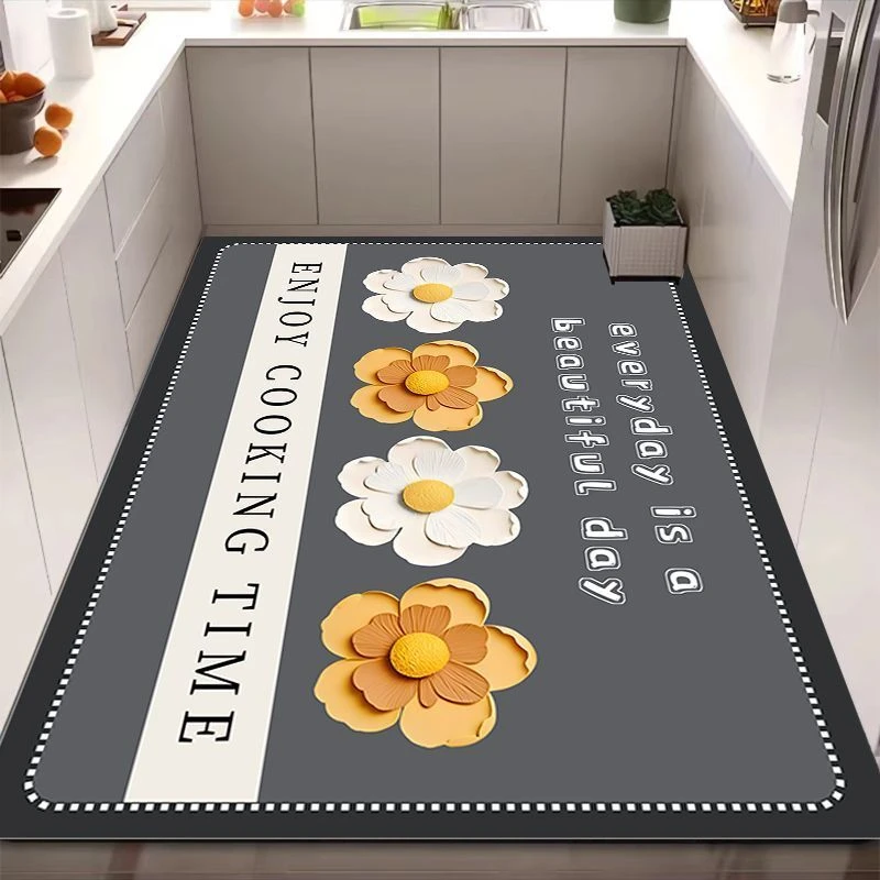 硅藻泥厨房免洗耐脏家用吸水吸油防滑防油防水垫子卫生间浴室地垫