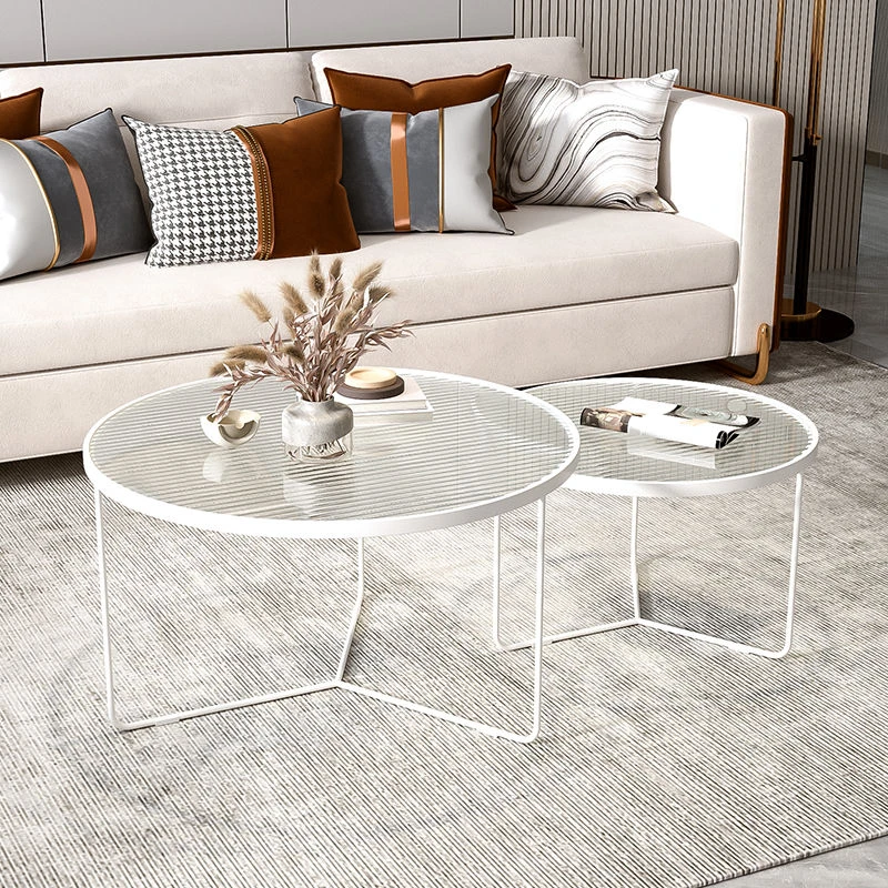 出租屋茶几法式茶几茶几小户型飘窗阳台茶几铁艺网红家居伊万圆形