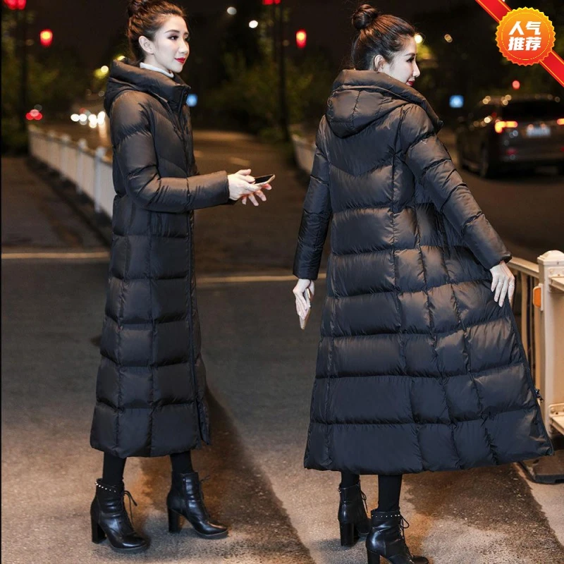 波司澄羽绒服网红新款羽绒衣女中长款服女韩版宽松过膝加厚保暖冬