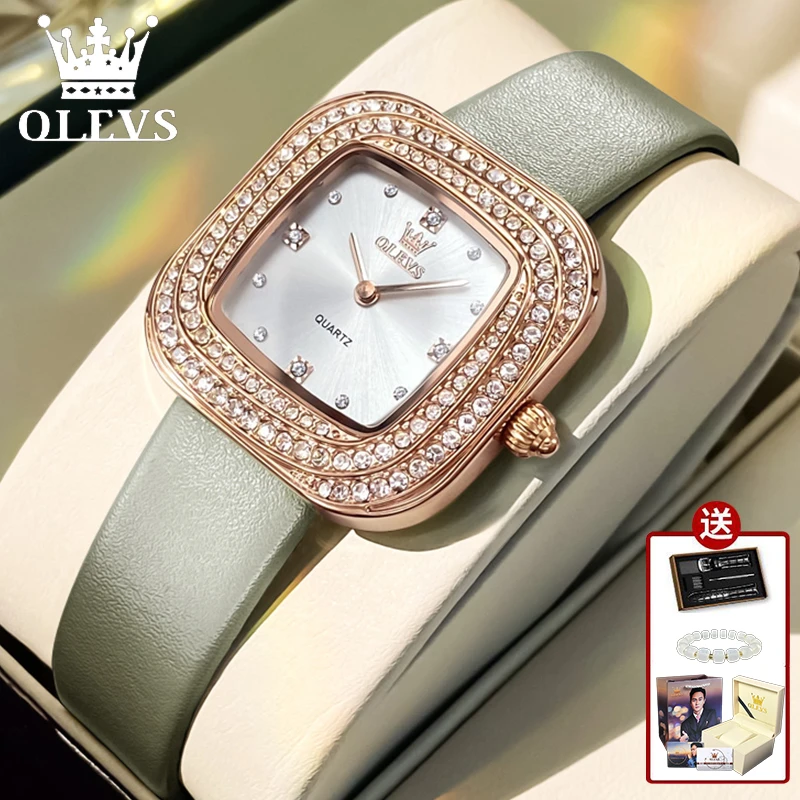 进口机芯瑞士认证正品牌女士手表女款方块气质百搭腕表女送礼轻奢