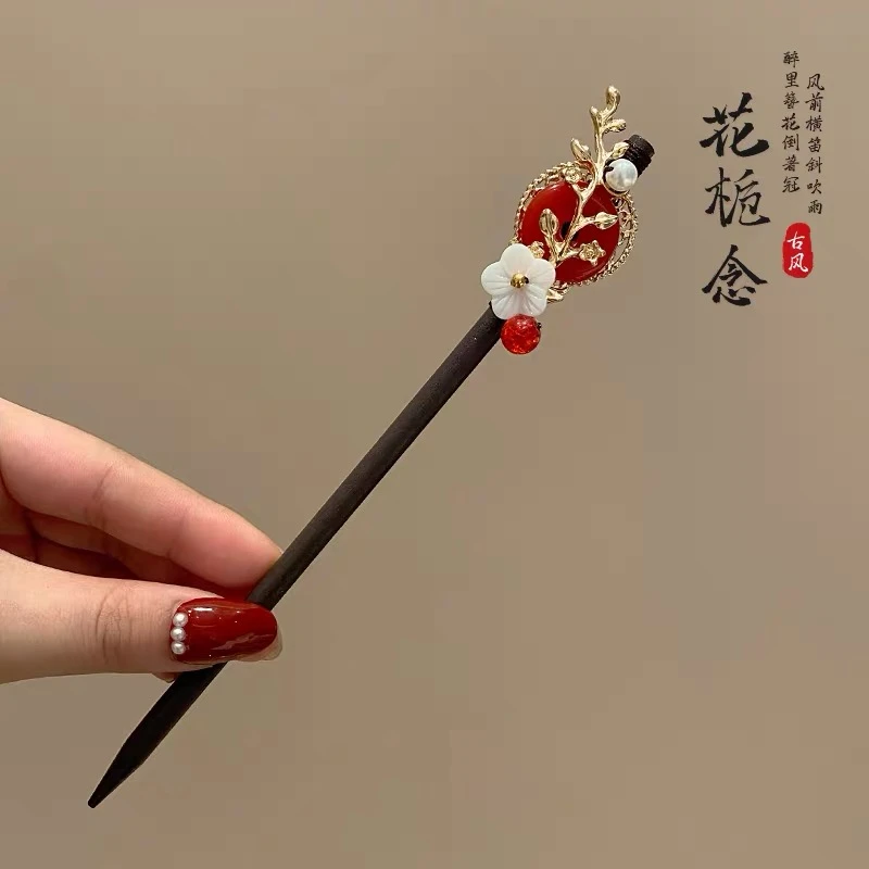 汉服头饰发簪中国风步摇流苏盘发发卡过年发饰女童古风发钗