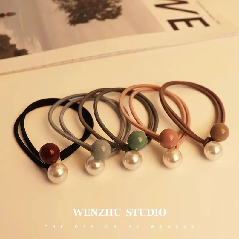 五根装高弹力耐用发圈头绳韩国高级感扎头发皮筋马尾头饰