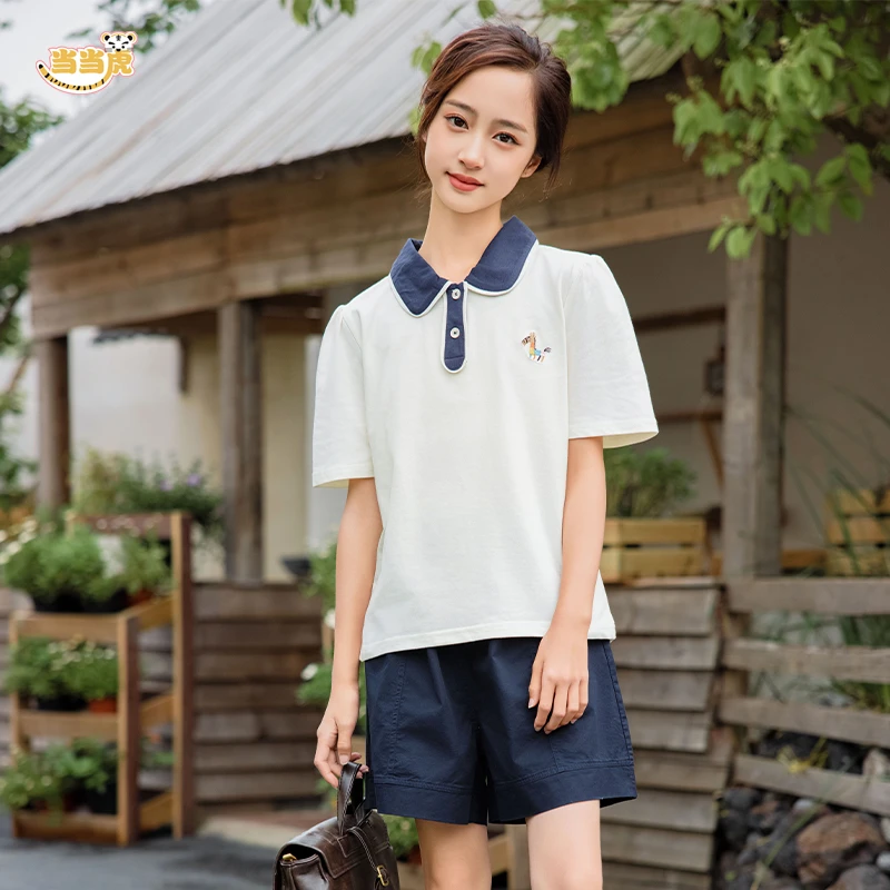 女大童夏装套装2024夏季新款儿童学院风短袖短裤初中学生休闲洋气