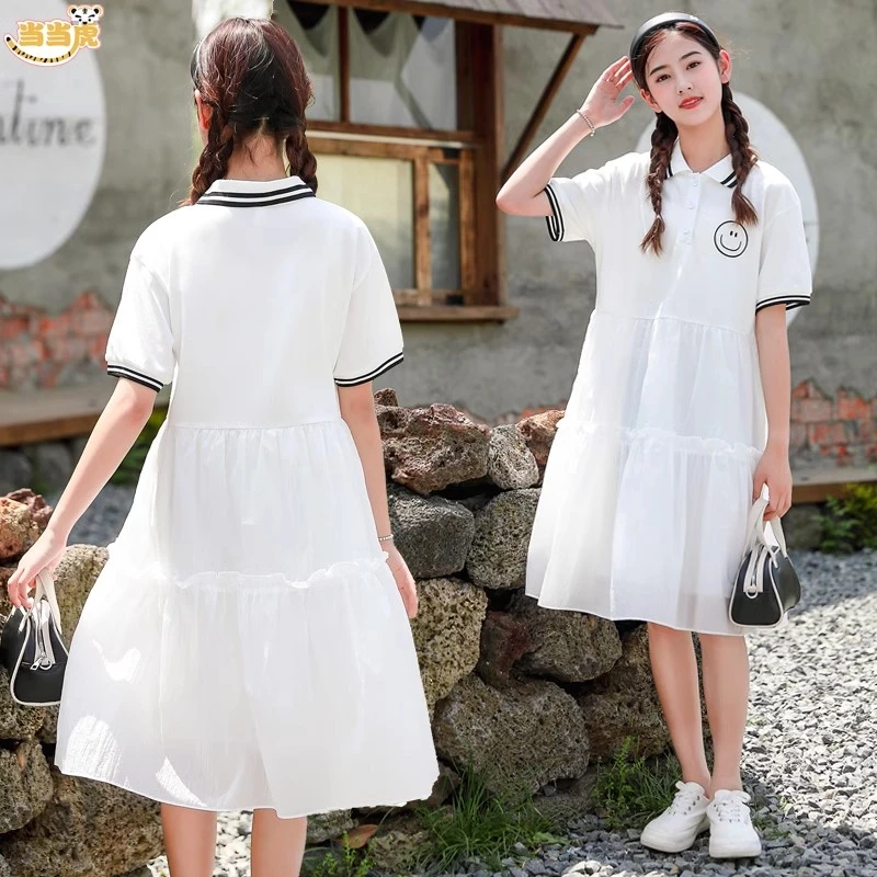 女童中大童夏装连衣裙2025夏季新款女孩公主裙初中学生洋气230067
