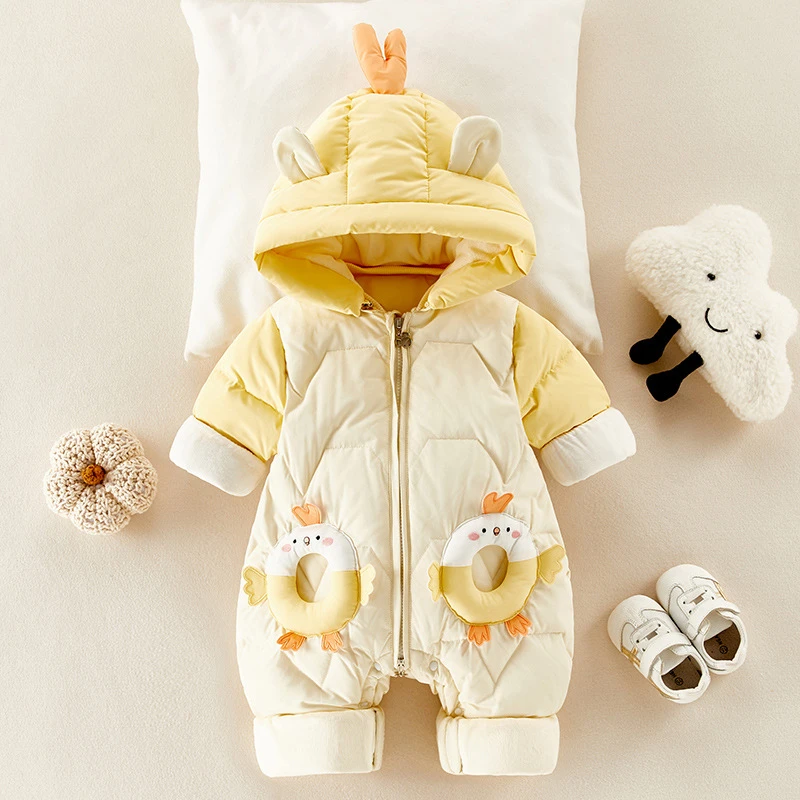 【大猫】婴儿连体羽绒服男宝宝冬装加厚外出服女新生幼儿冬季衣服抱