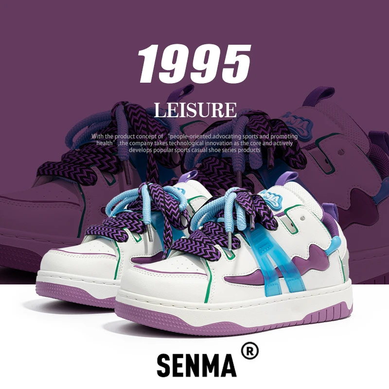 SENMA/森马女鞋潮流学生情侣运动鞋小众ins渐变低帮百搭面包鞋ol