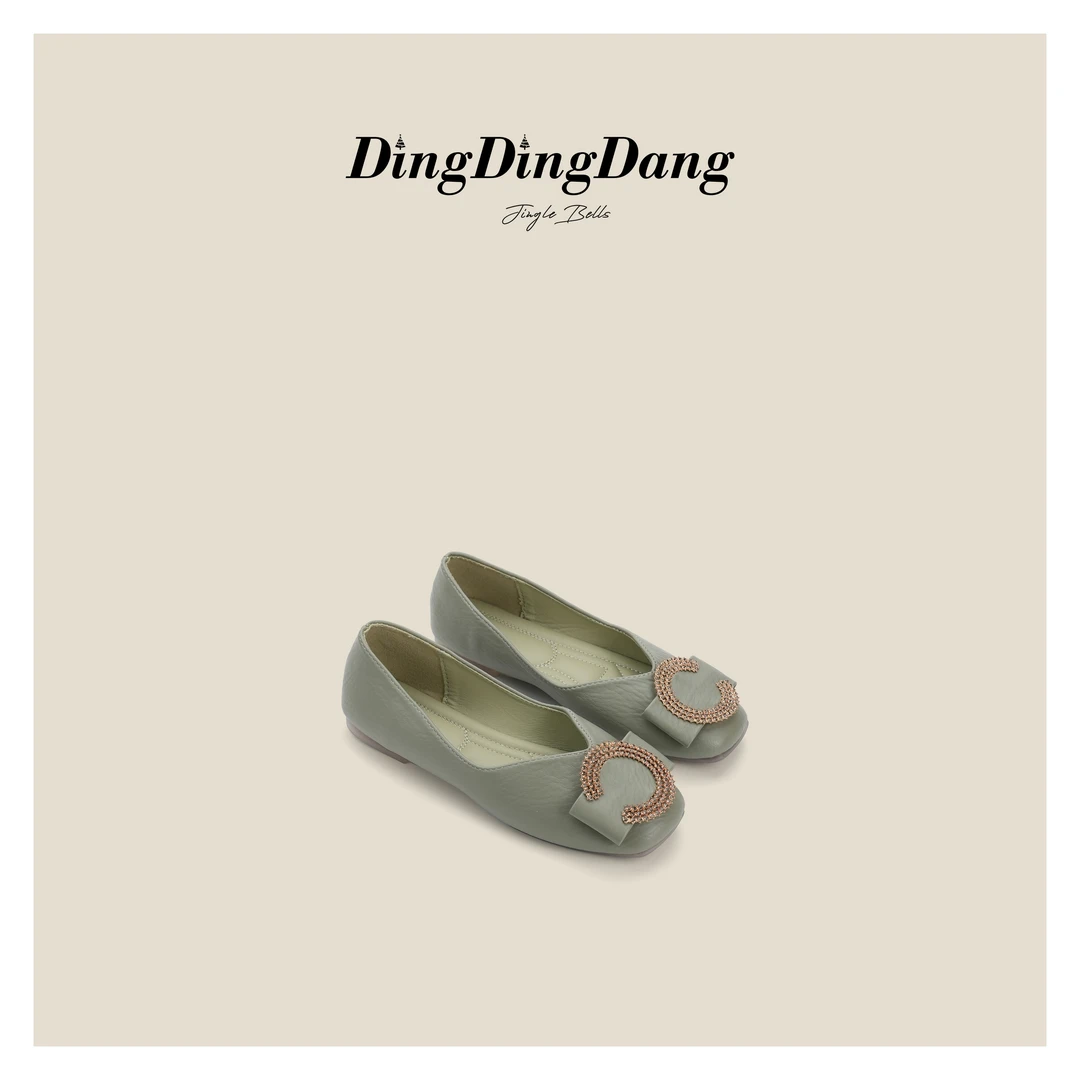 8507时尚浅口平底瓢鞋方头软底豆豆鞋小香风韩版小皮鞋女