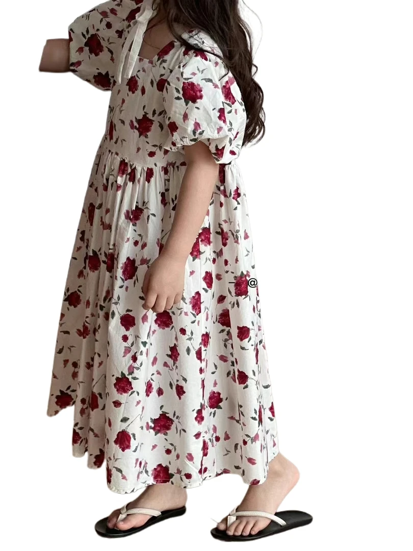 碎花女童时尚夏装气质连衣裙